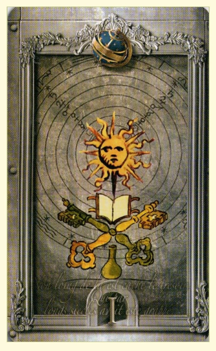 Lost Tarot of Nostradamus Tarot Review 5 One of Spheres card from The Lost Tarot of Nostradamus