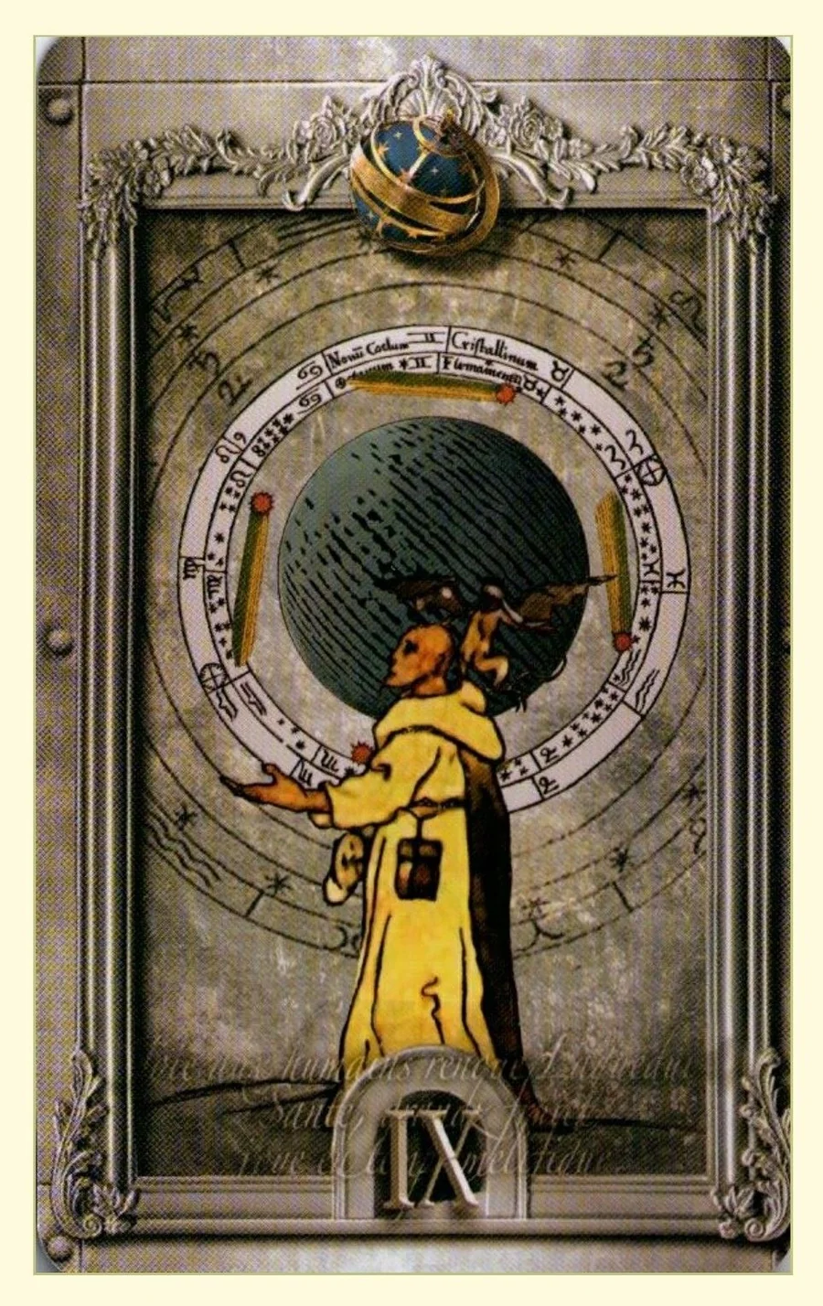 Nine of Spheres card from the Lost Tarot of Nostradamus deck