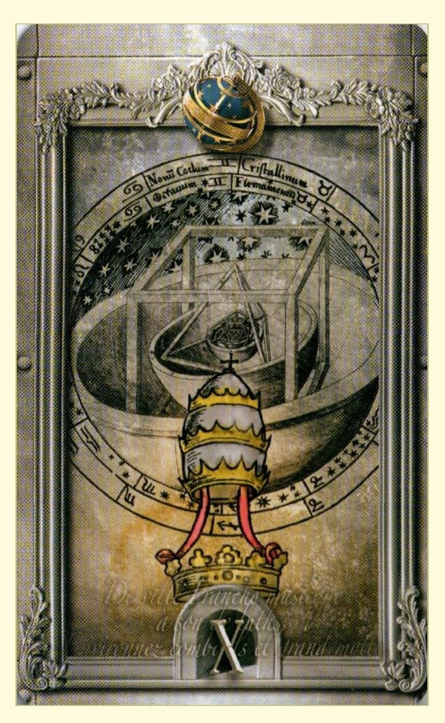 Ten of Spheres card from the Lost Tarot of Nostradamus deck