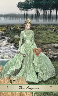 The Empress card from the Lotus Tarot deck