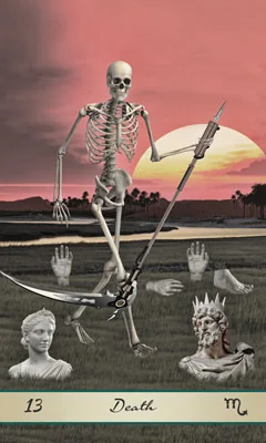 Death card from the Lotus Tarot deck