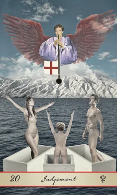 Judgement card from the Lotus Tarot deck