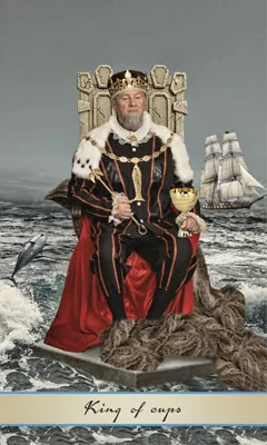 King of Cups card from the Lotus Tarot deck