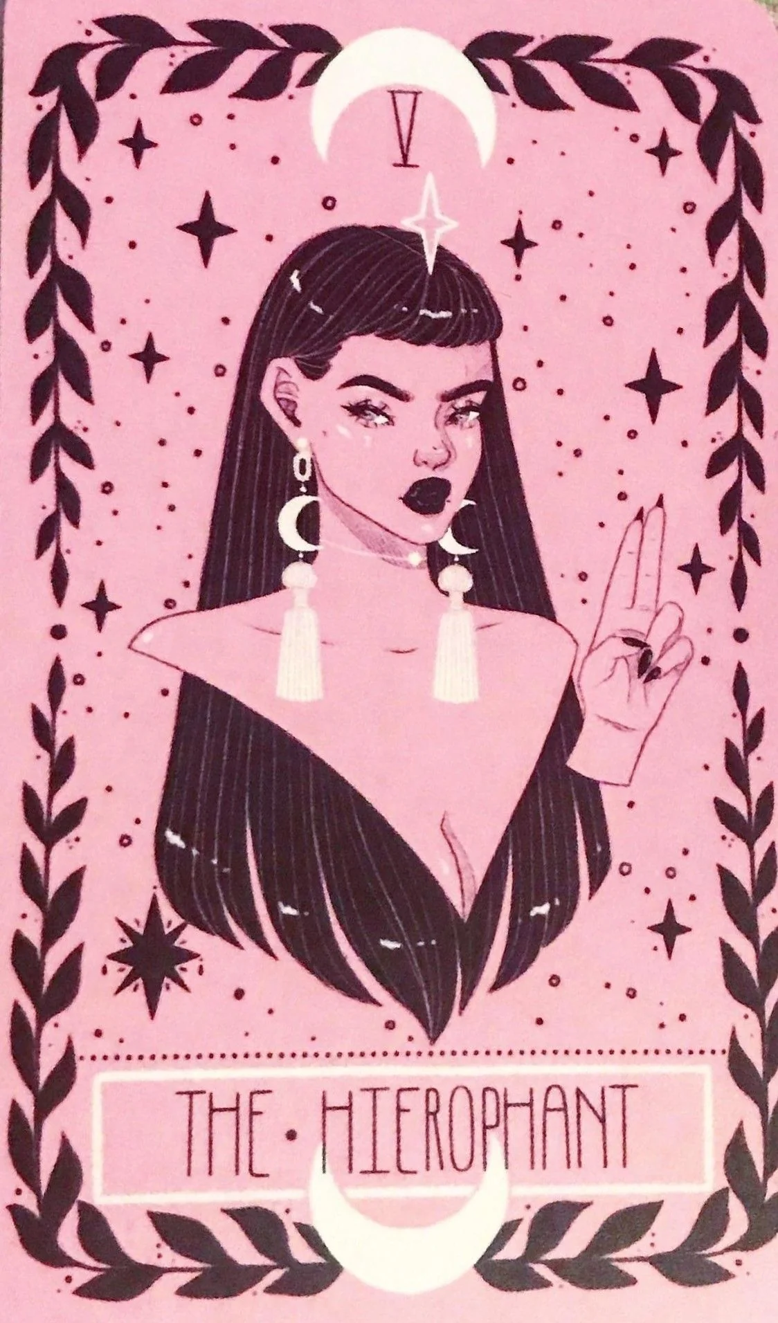 The Hierophant card from the Lovely Omens Tarot deck