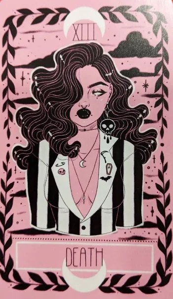 Death card from the Lovely Omens Tarot deck