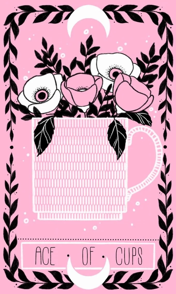 Ace of Cups - Lovely Omens Tarot - Tarot Deck by Keely Parks