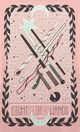 Eight of Wands - Lovely Omens Tarot - Tarot Deck by Keely Parks
