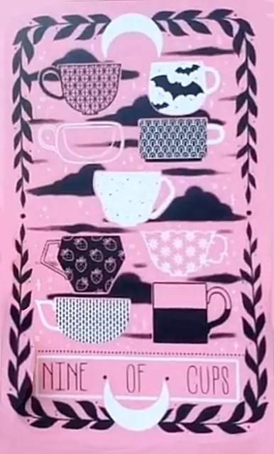 Nine of Cups - Lovely Omens Tarot - Tarot Deck by Keely Parks