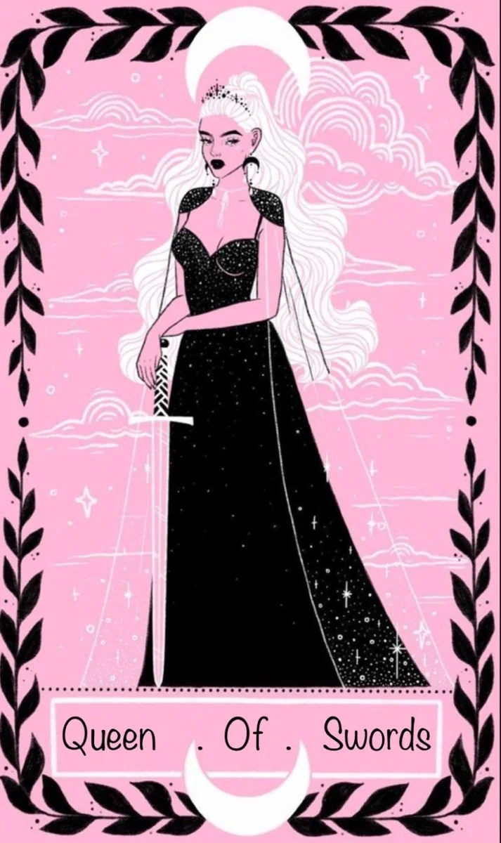Queen of Swords - Lovely Omens Tarot - Tarot Deck by Keely Parks