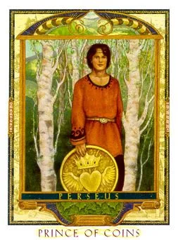 Prince of Coins - The Lover’s Path Tarot - Tarot Deck by Kris Waldherr