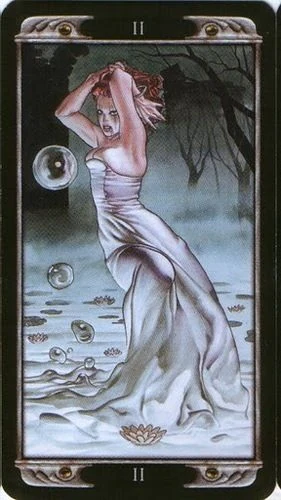 The High Priestess card from the Ludy Lescot Tarot deck