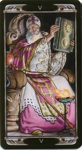 The Hierophant card from the Ludy Lescot Tarot deck