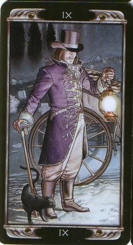 The Hermit card from the Ludy Lescot Tarot deck