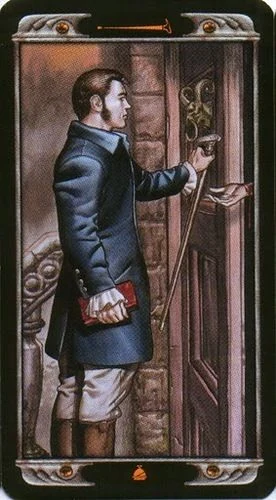 Page of Wands card from the Ludy Lescot Tarot deck