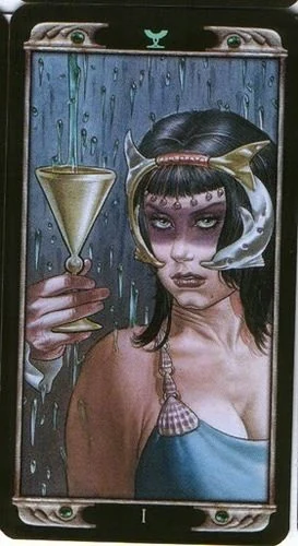 Ace of Cups card from the Ludy Lescot Tarot deck