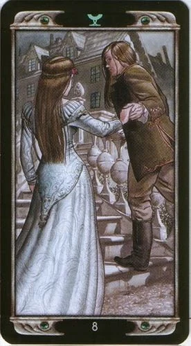 8 of Cups card from the Ludy Lescot Tarot deck