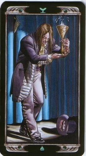 Page of Cups card from the Ludy Lescot Tarot deck