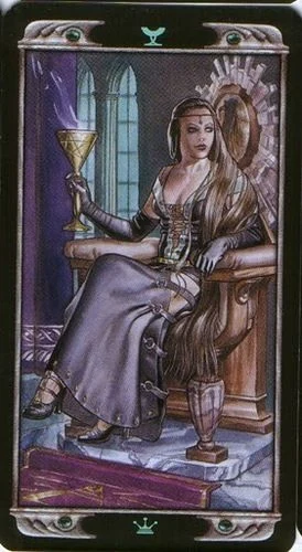 Queen of Cups card from the Ludy Lescot Tarot deck