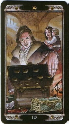 10 of Pentacles card from the Ludy Lescot Tarot deck