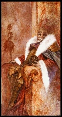 The Emperor card from the Lunatic Tarot deck