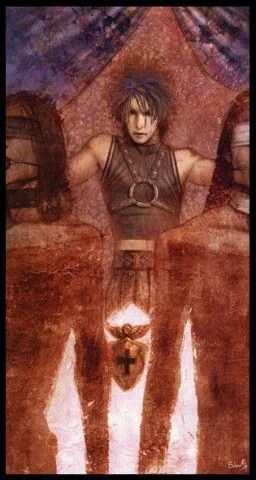 The Chariot card from the Lunatic Tarot deck