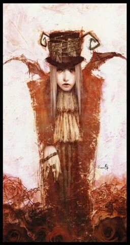 Lunatic Tarot Review 7 The Devil card from the Lunatic Tarot deck