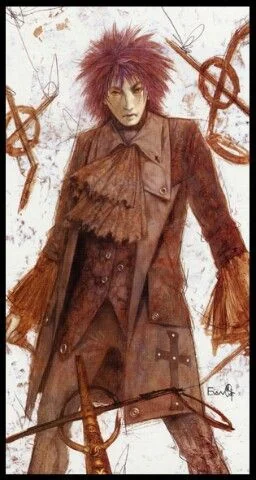 Five of Wands card from the Lunatic Tarot deck