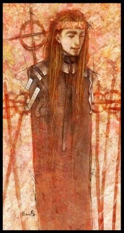 Six of Wands card from the Lunatic Tarot deck