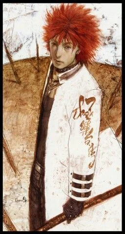 Seven of Wands card from the Lunatic Tarot deck