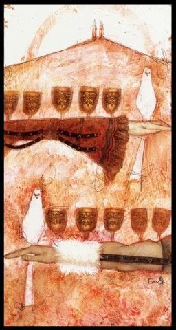 Ten of Cups card from the Lunatic Tarot deck