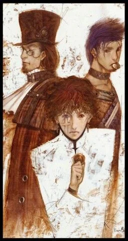 Three of Pentacles card from the Lunatic Tarot deck