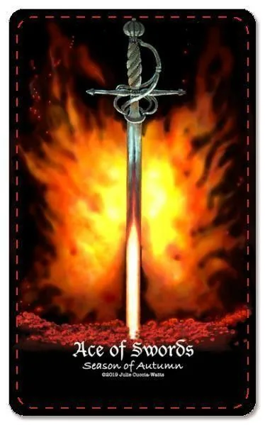 Ace of Swords from the Maat Tarot deck