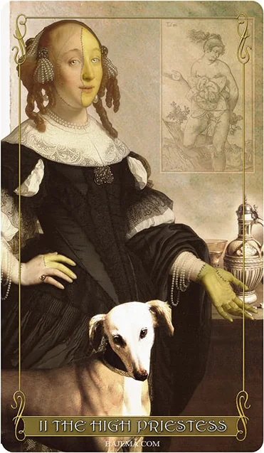 The High Priestess card from the Madam Lydia Wilhelmina’s Tarot deck