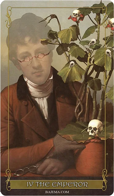 The Emperor card from the Madam Lydia Wilhelmina’s Tarot deck