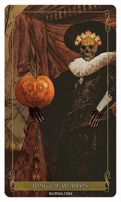 Madam Lydia Wilhelmina’s Tarot Review 8 King of Wands card from the Madam Lydia Wilhelmina’s Tarot deck