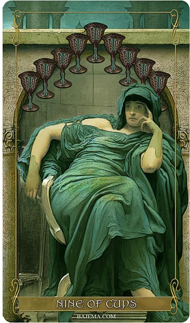 Eight of Cups card from the Madam Lydia Wilhelmina’s Tarot deck