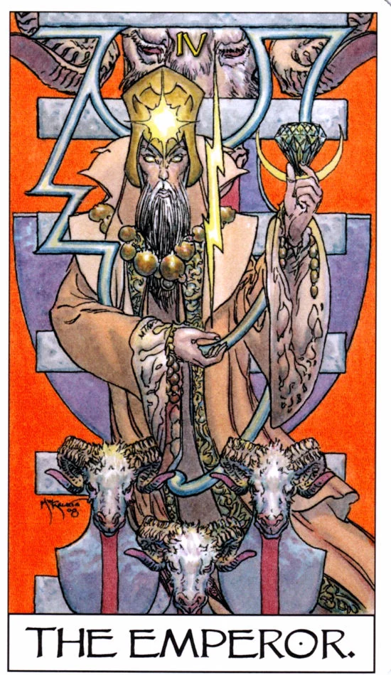 The Emperor card from the Mage: The Awakening Tarot deck