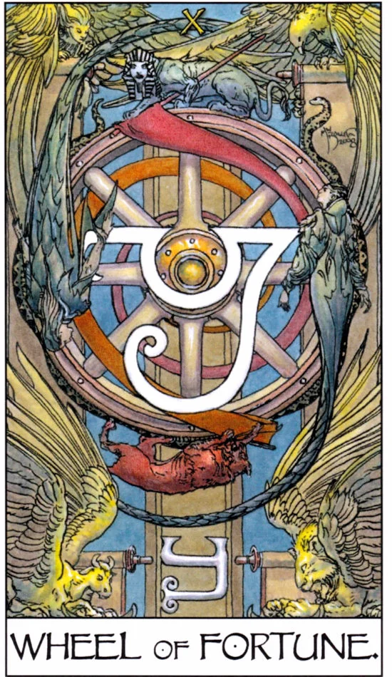 Wheel of Fortune card from the Mage: The Awakening Tarot deck