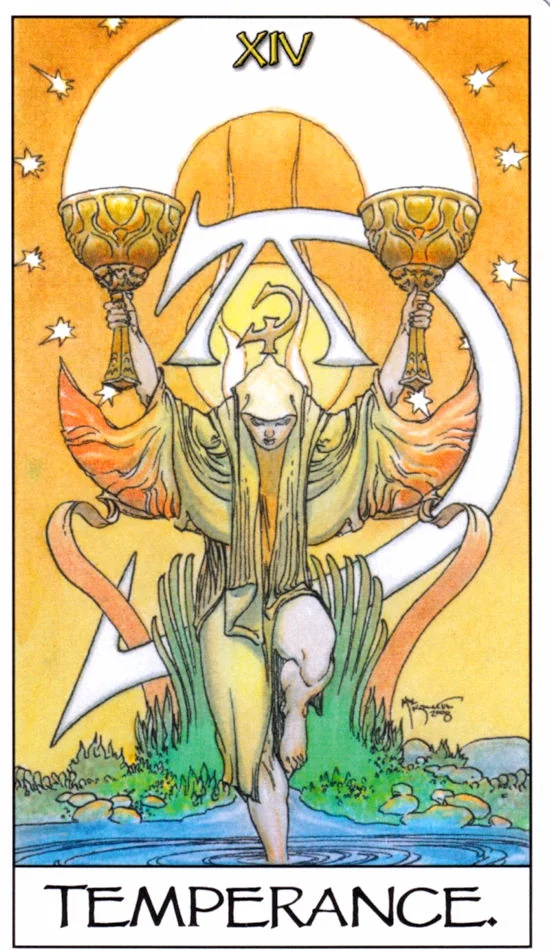 Temperance card from the Mage: The Awakening Tarot deck
