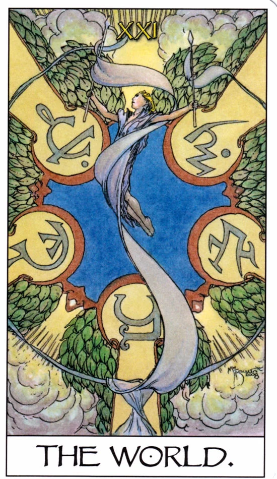 The World card from the Mage: The Awakening Tarot deck