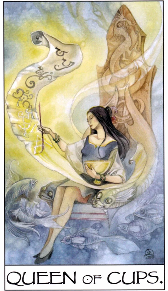 Queen of Cups card from the Mage: The Awakening Tarot deck