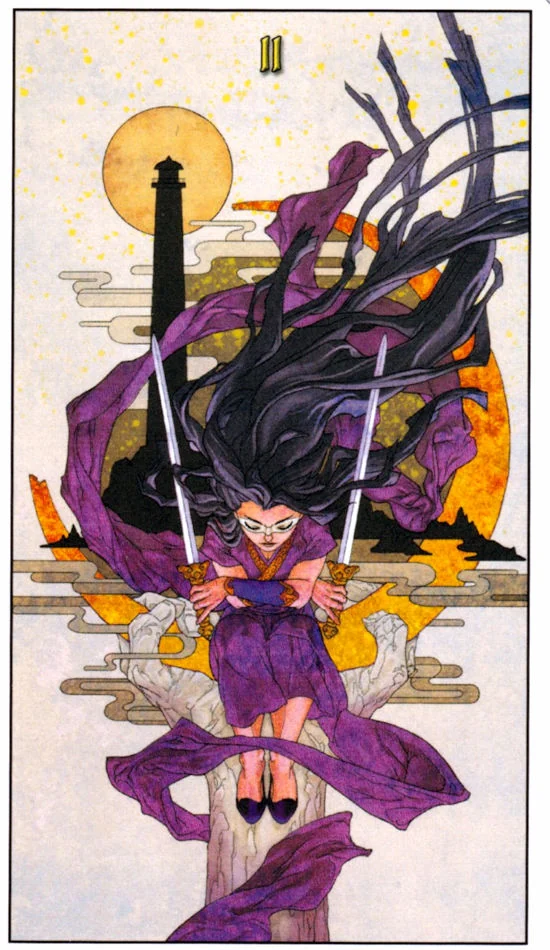 2 of Swords card from the Mage: The Awakening Tarot deck