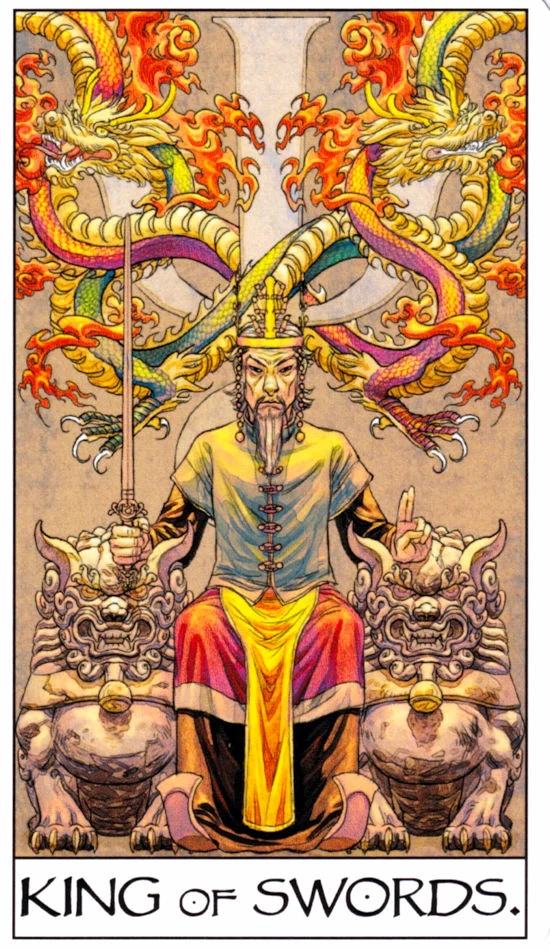 King of Swords card from the Mage: The Awakening Tarot deck