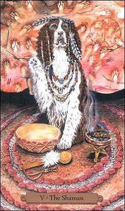The Shaman card from the Magical Dogs Tarot deck