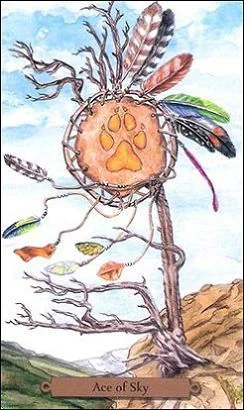 Ace of Sky card from the Magical Dogs Tarot deck
