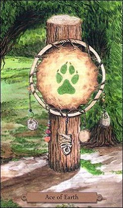 Ace of Earth card from the Magical Dogs Tarot deck