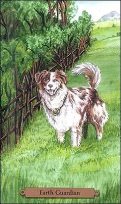 Earth Guardian card from the Magical Dogs Tarot deck