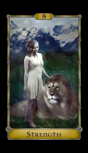 Strength card from the Magical Realism Tarot deck