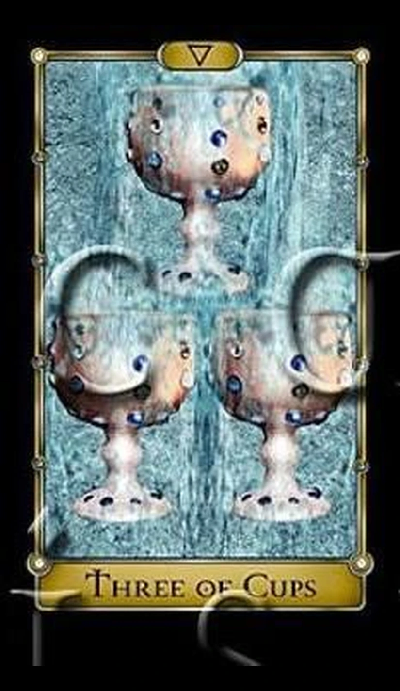 Three of Cups - Magical Realism Tarot - Tarot Deck by Cheryl Fair