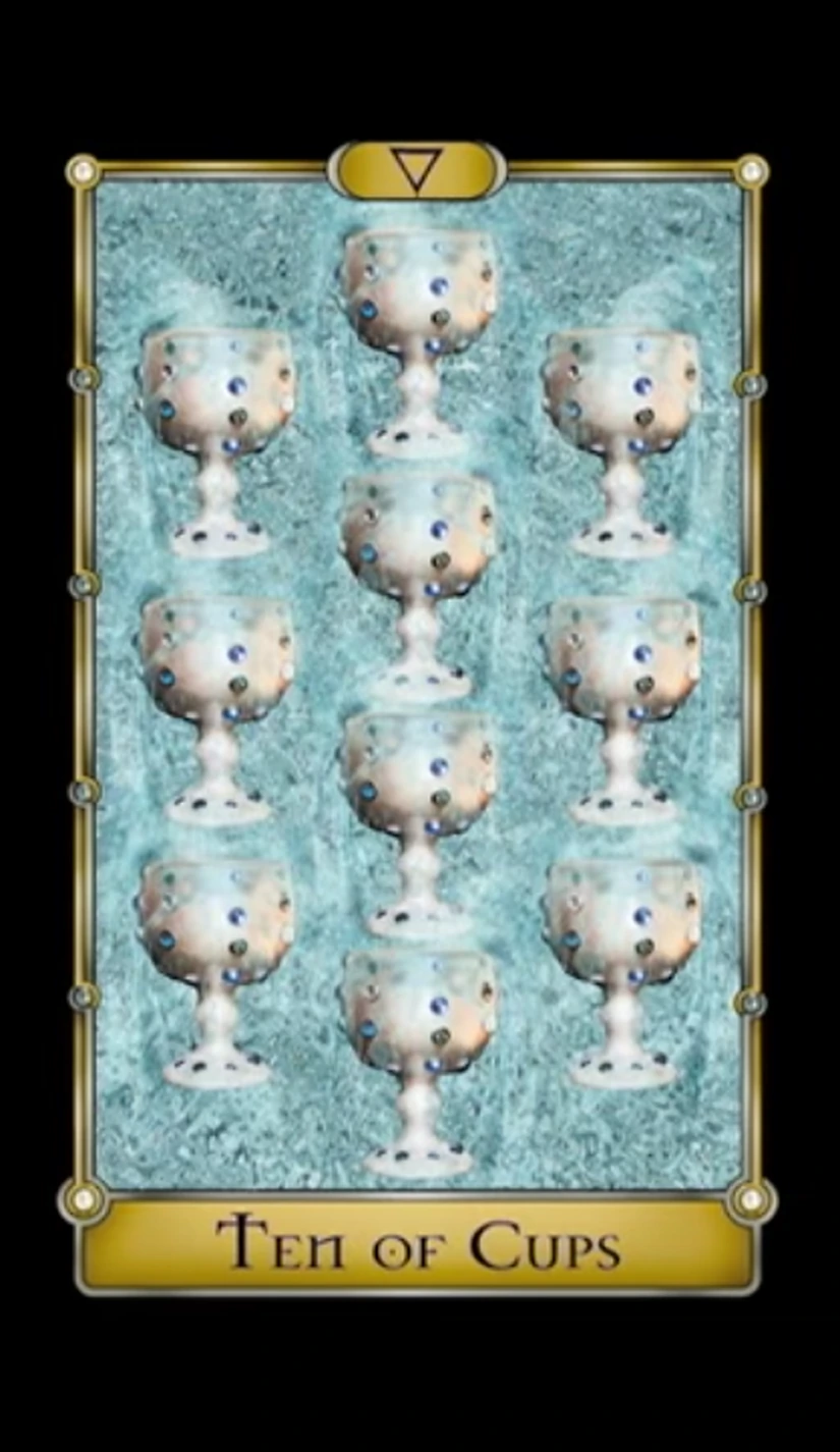 Ten of Cups card from the Magical Realism Tarot by Cheryl Fair Ten of Cups card from the Magical Realism Tarot by Cheryl Fair